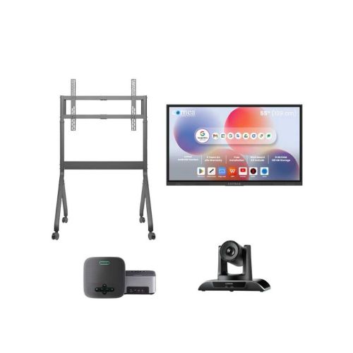 Cornea A to Z Conference Setup Solution with 55 Inch 4K UHD Interactive Flat Panel and Trolley Stand