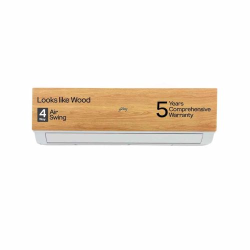 Godrej 1.5 Ton 3 Star Wood Finish AI Powered 5-In-1 Convertible Inverter Split AC(Cypress Wood)