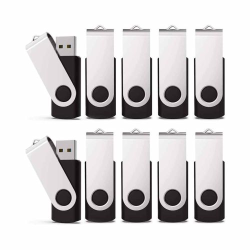 KEXIN 10pcs 4GB USB 2.0 Flash Drive Swivel – Black