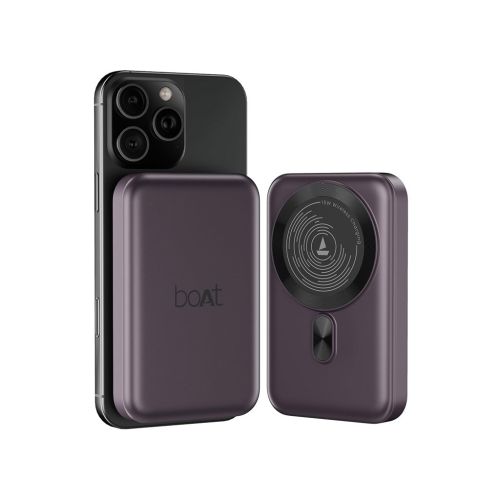 boAt EnergyShroom PB331 10000mAh MagSafe Magnetic Wireless Power Bank (Purple