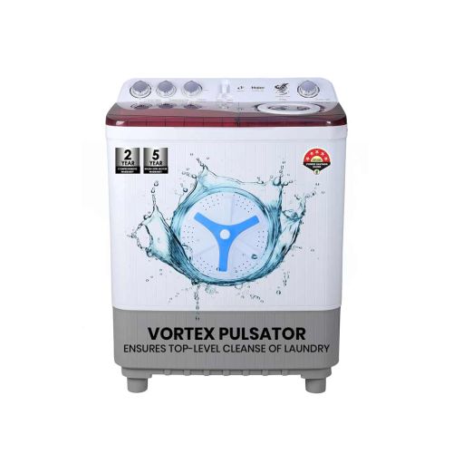 Haier 8.5 Kg 5 Star Oxyi Dry Technology Semi Automatic Top Loading Washing Machine (HTW85-186)