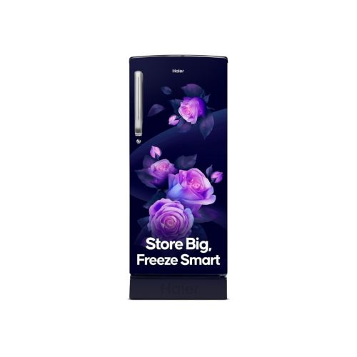 Haier SmartChoice 205 L, 3 Star, Direct-Cool Single Door Refrigerator (HED-213MRB-N, Marine Rose, Base Stand Drawer)