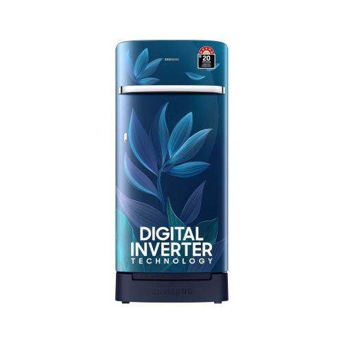 Samsung 189 L, 5 Star, Digital Inverter, Direct-Cool Single Door Refrigerator (RR21D2H259U/HL, Paradise Bloom Blue,Silver)