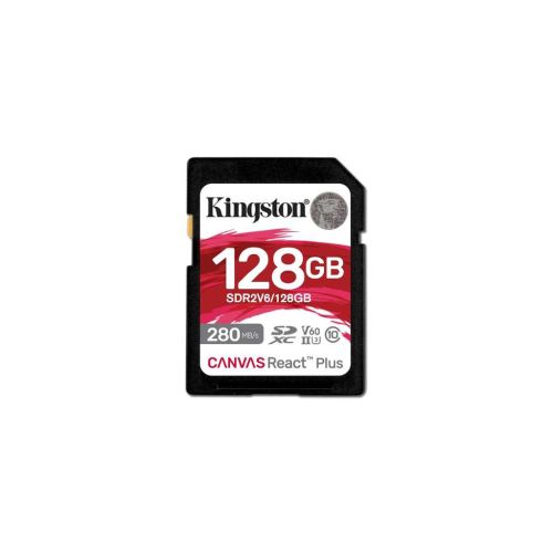 Kingston Canvas React Plus V60 128GB SDXC UHS-II Memory Card