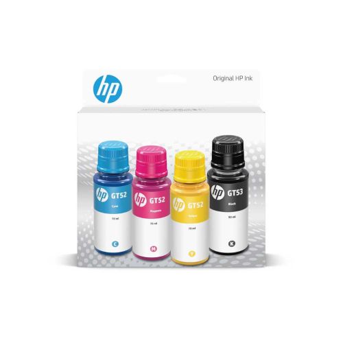 HP GT52 CMY / GT53XL Black Ink Bottle 4-Pack