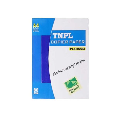 TNPL A4 Copier Paper 80 GSM 500 Sheets – 1 Ream