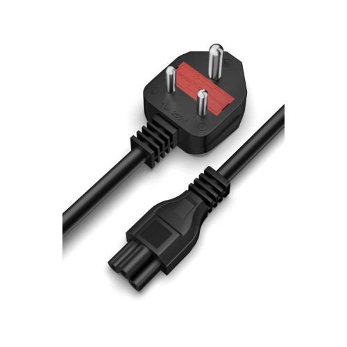 FEDUS 1.8 Meter Laptop Power Cord with Protection Fuse 2500W 3 Pin IEC C5 Charger Cable