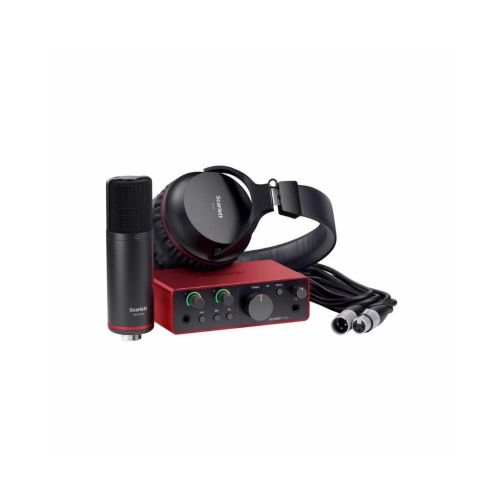 Focusrite Scarlett Solo Studio USB-C Audio Interface with Microphone and Headphones
