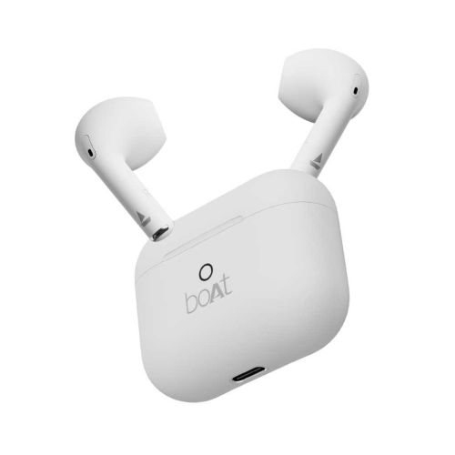 boAt Airdopes Joy TWS Wireless Earbuds with Mic (Swedish White)