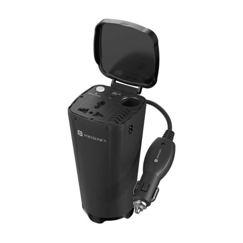 Portronics Car Power One 200W Car Charger with AC Socket, Type-C PD & USB Port