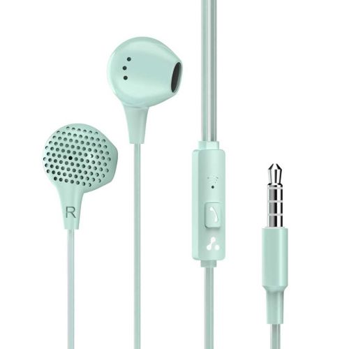 Ambrane EP-83 Wired In-Ear Earphones with Mic (Green)