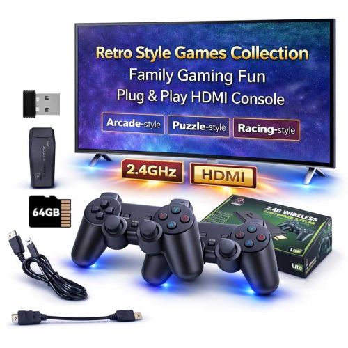 Wireless Retro Gaming Console for TV | HDMI Game Stick | Plug & Play