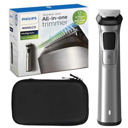 Philips Multi Groomer 8000 Series – 21 Piece Grooming Kit for Face, Head & Body