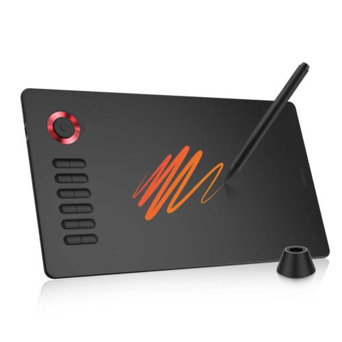 VEIKK A15PRO Graphic Drawing Pen Tablet 10x6 Inch (Red)