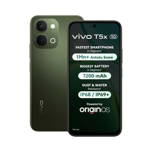 vivo T5x 5G (Cyber Green, 6GB RAM, 128GB Storage)