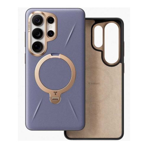 TORRAS Q3 VegSkin Case for Samsung Galaxy S26 Ultra (Amethyst Purple, Magnetic Stand, MagSafe Compatible, Vegan Leather Finish)