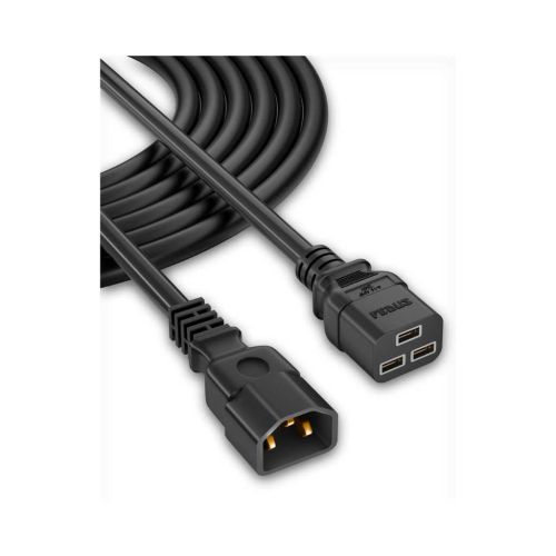 FEDUS 9.8Ft C14 Male to C19 Female AC Power Cord