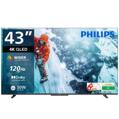 Philips 43 Inch 8100 Series 4K Ultra HD Smart QLED Google TV (43PQT8100/94)