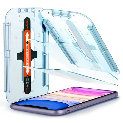 Spigen EZ Fit Tempered Glass Screen Protector for iPhone 11 / iPhone XR (2 Pack)