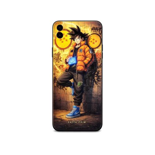 Premium Anime Mobile Skin for All Models – Goku Matte Finish Vinyl Wrap